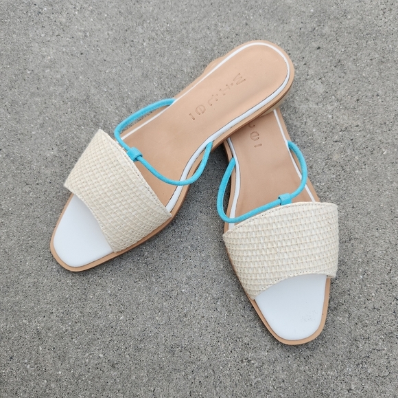 WITE 3 Colored Pop Slider Raffia Sandals - Picture 9 of 11